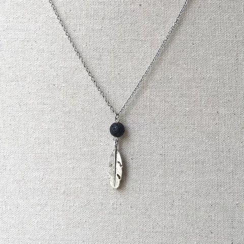Feather Aromatherapy Necklace