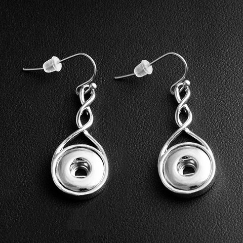 Forever And A Twist Earrings for 12 mm Snaps
