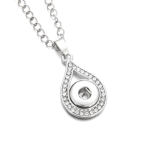Shimmering Tear Drop Pendant for 12 mm Snap