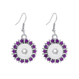 Sunburst Drop Earrings for 12 mm Snaps(4 Colour Choices)