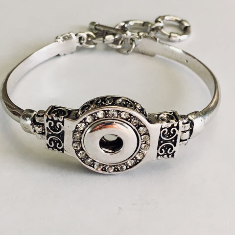 Simple Love Bangle for 12 mm Snap