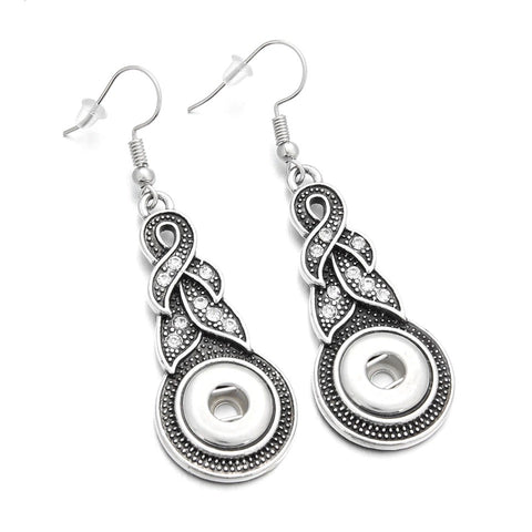 Vine Leaf Earrings for 12 mm Snaps