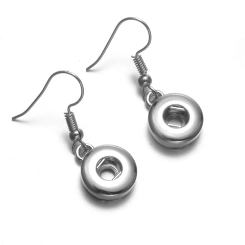 Simple Drop Earrings for 12 mm snaps