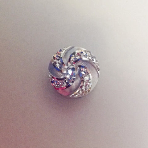 Silver coloured kaleidoscope 18 mm snap