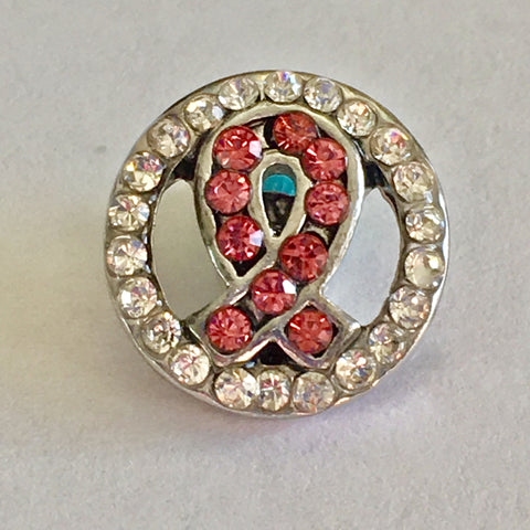 Cancer Ribbon 12 mm Snap