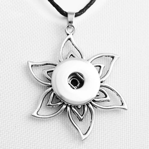 Modern Flower Pendant For 18 mm Snap