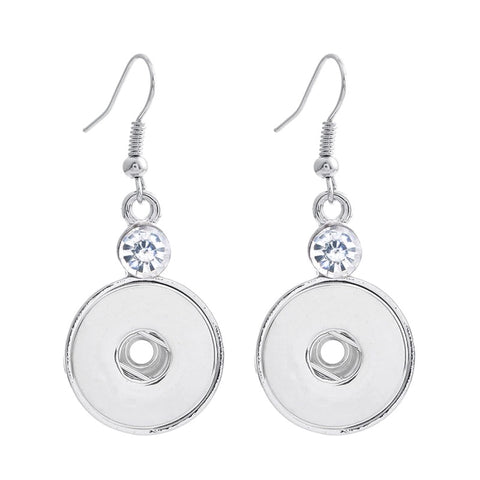 Plain Glam Earrings for 18 mm Snaps