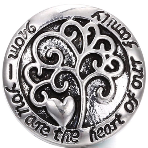 Mom Is The Heart 18 mm Snap