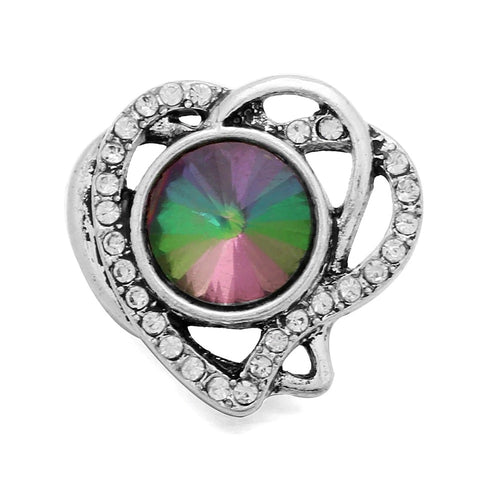 Two Of Hearts 18 mm Snap ( 2 colour choices)