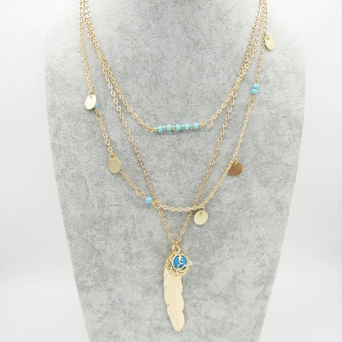 Layered Aromatherapy Necklace (4 volcanic bead colour choices)