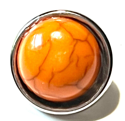 Orange Turquoise 12 mm Snap