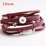 Wrapped In Love Bracelet for 12 mm Snap (3 Colour Choices)