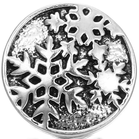 Simple Snowflakes 18 mm Snap