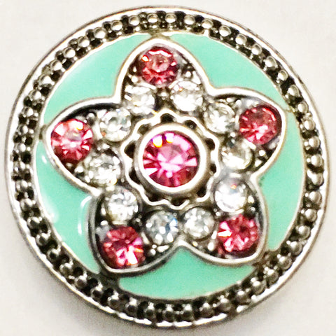Tickled Turquoise 18 mm Snap