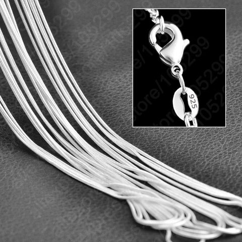 Sterling Silver Cobra Chain - 22" length