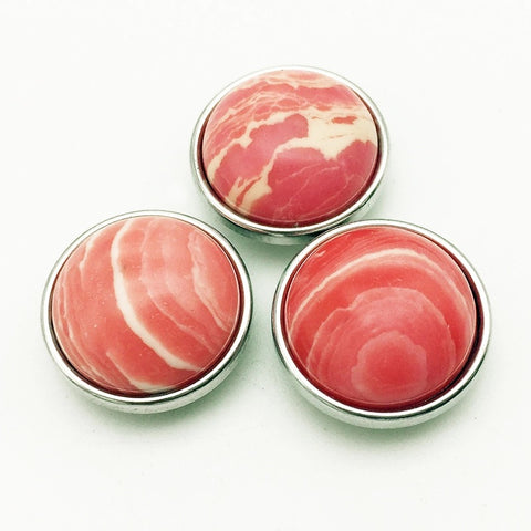 Genuine Red Jasper 18 mm Snap