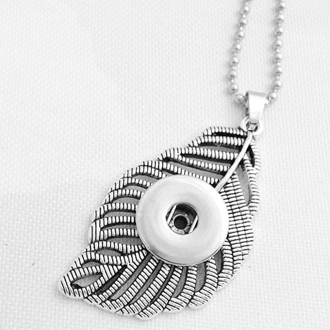 Lacy Leaf Pendant for 18 mm Snap