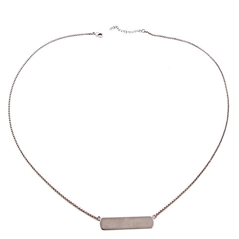 Silver Slide Bar Necklace (fits all 9 and 10 mm slide charms)
