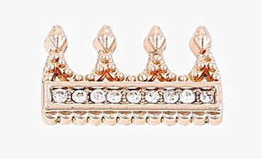 Princess Tiara Slide Charm - Rose Gold