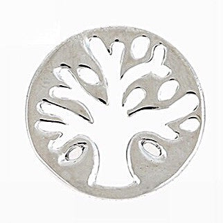 Tree of Life Cut Out Slide Charm - Silver