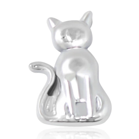 Cat Slide Charm - Silver