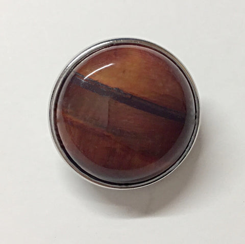 Genuine Red Tiger’s Eye 18 mm Snap