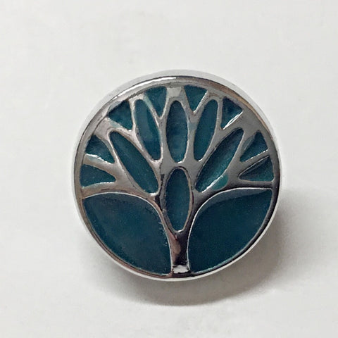 Turquois Tree Of Life 12 mm Snap