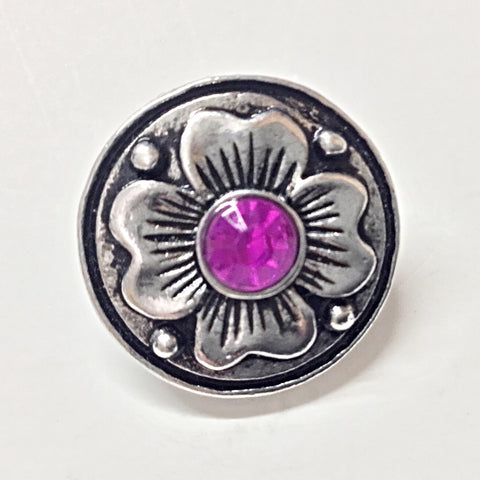 Pink Posy 18 mm Snap