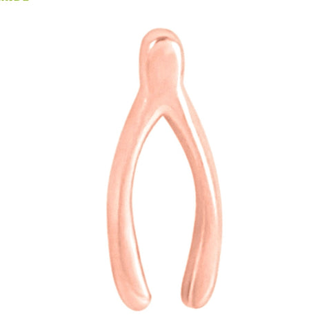 Wish Bone Slide Charm - Rose Gold