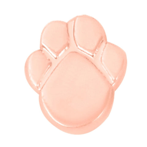 Paw Print Slide Charm - Rose Gold