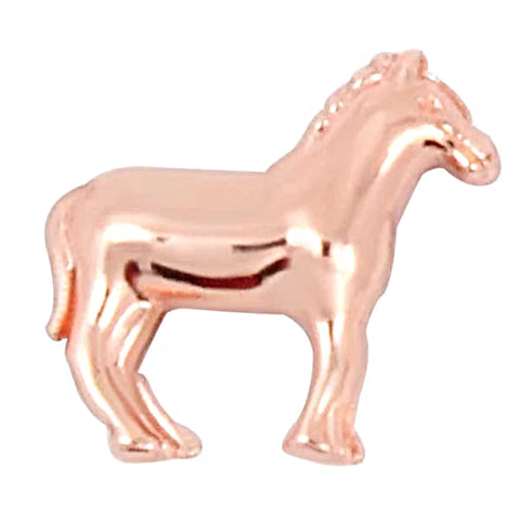Horse Slide Charm - Rose Gold