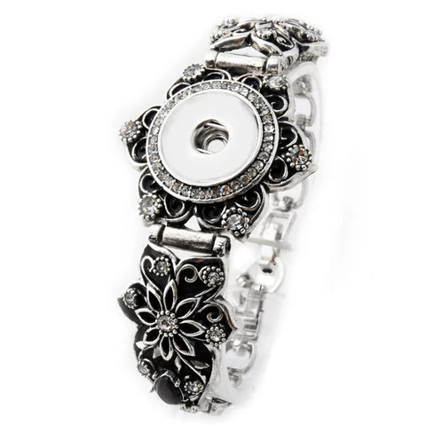 Spring Flowers Bracelet for 18 mm snap