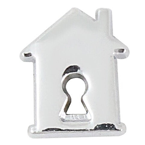 House Slide Charm - Silver