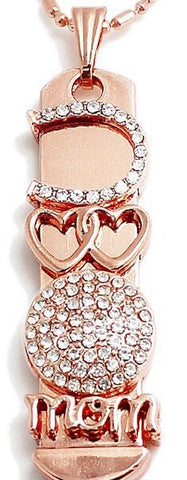 Slide Charm Bar Pendant (fits 10 mm slide charms) - Rose Gold