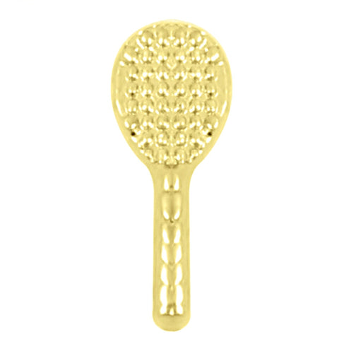 Tennis Racket Slide Charm - Gold