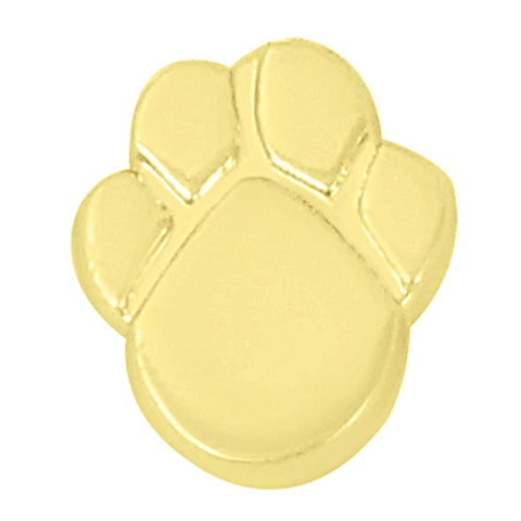 Paw Print Slide Charm - Gold