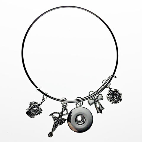 Dancer Charm Bangle For 18 mm Snap