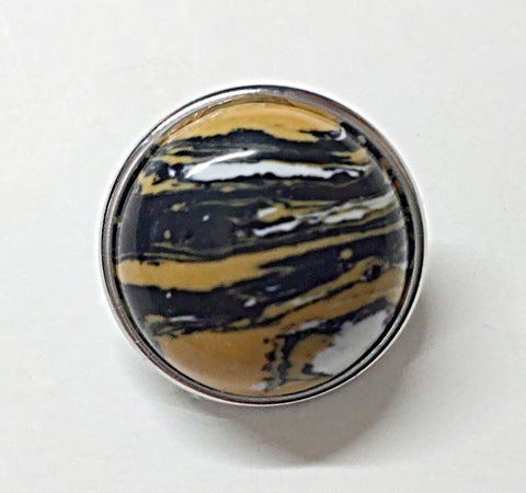 Genuine Leopard Stone 18 mm Snap