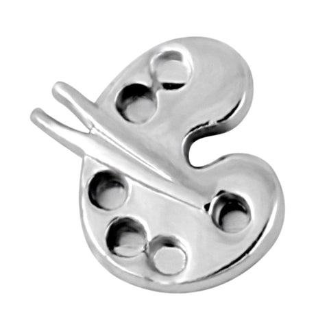 Painter's Palette Slide Charm - Silver