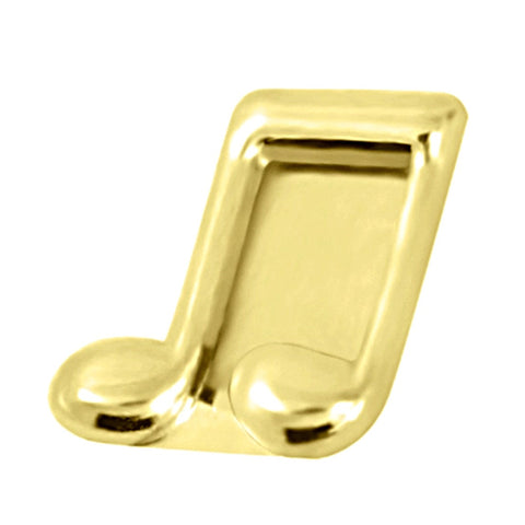 Music Notes Slide Charm - Gold
