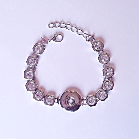 Squared Off Bracelet For 18 mm Snap