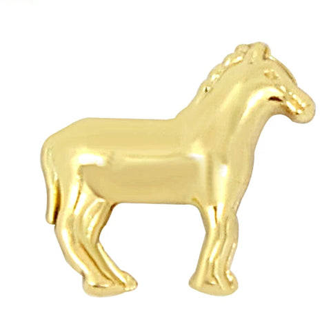 Horse Slide Charm - Gold