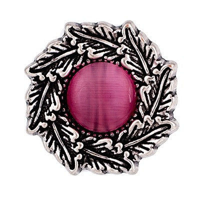 Pink Cats Eye Wreath 18 mm Snap