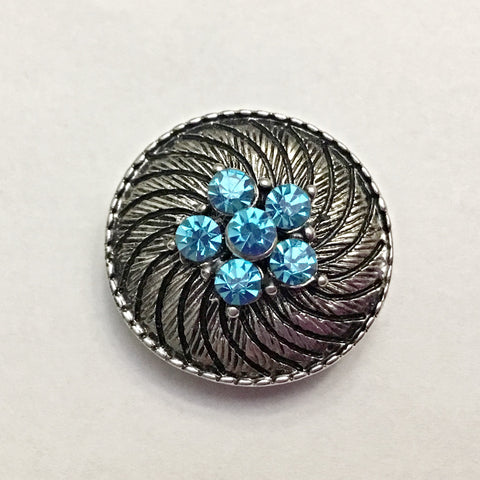 Swirling Blue 18 mm Snap