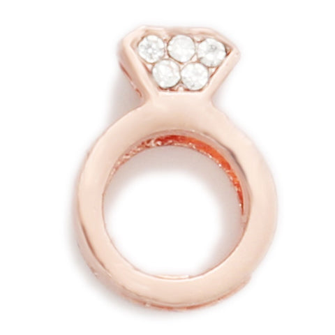 Bling Ring Slide Charm - Rose Gold