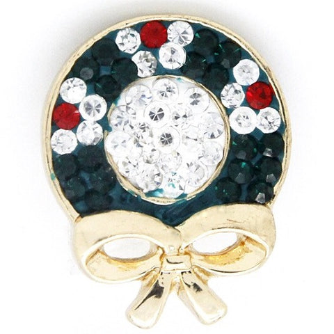 Holiday Wreath 18 mm Snap
