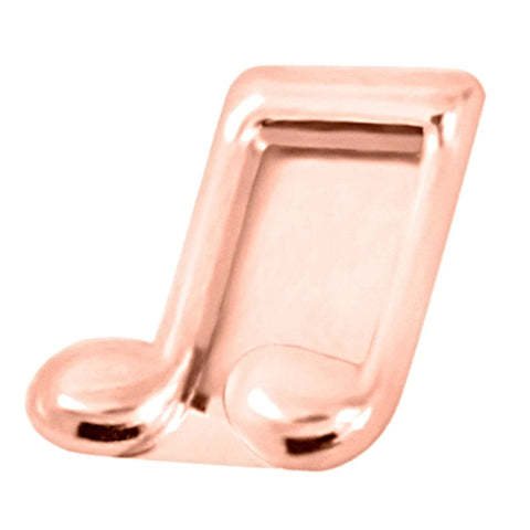 Music Notes Slide Charm - Rose Gold