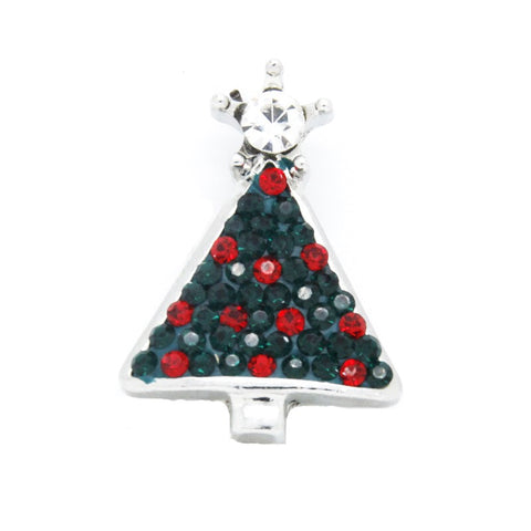 Christmas Tree with Star - Red and Green 18 mm Snap