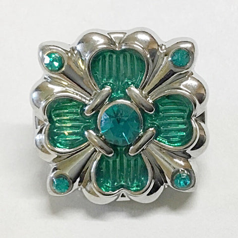 Retro Four Leaf Clover 18 mm Snap