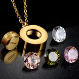 Interchangeable Crystal Necklace and Pendant